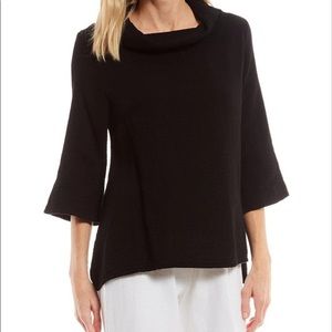 Bryn Walker Etta Gauze 3/4 Sleeve Cowl Neck High-Low Hem Top